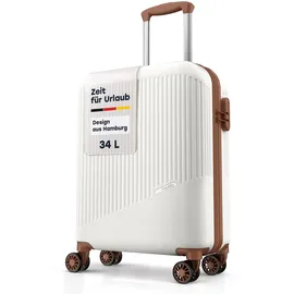 Travelite Bali 4-Rollen Cabin S 55 cm / 34 l weiß/cognac