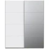 freiraum Schiebetürenschrank SCHACH&MATT 2 in weiss / Spiegel - 170,3x210,5x61,2cm (BxHxT) weiß