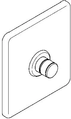 KWC Aquarotter Durchgangsventil, F3, hydraulisch, o. Mischung, UP, Umrüstung 5301/2331, 2030058482 2030058482