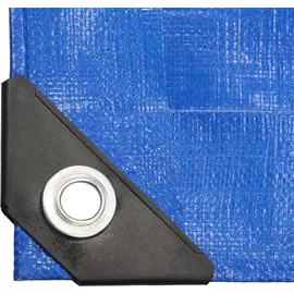 ECD Germany Abdeckplane mit Ösen 3x5m 15m2 180g/m2 Blau aus Polyethylen Schimmelresistent Wasserdicht Reißfest Schutzplane Bootsplane Gartenplane