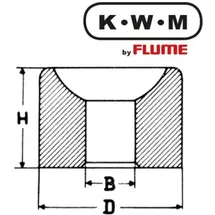 Selva KWM by FLUME KWM-Einpresslager Messing L66, B 1,10-H 1,4-D 1,82 mm