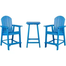 Beliani Balkonset 3-tlg. Blau