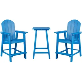 Beliani Balkonset 3-tlg. Blau