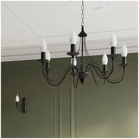 Sollux Minerwa 5-flg. 60 cm schwarz Stahl