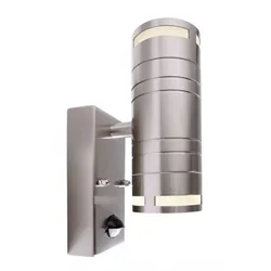 Deko-Light Wandaufbauleuchte Zilly II Up and Down Motion GU10 IP44 Edelstahl 731011