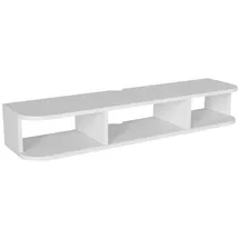 [en.casa] Oundsvas TV-Lowboard 120 x 30 x 19 cm Weiß Kunststoff/Spanplatte