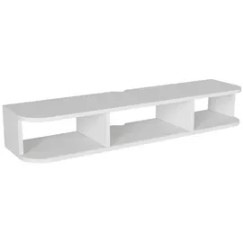 [en.casa] Oundsvas TV-Lowboard 120 x 30 x 19 cm Weiß Kunststoff/Spanplatte