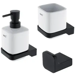 Nimco Badezimmerzubehör-Set Maya Schwarz Messing, Zink MACSET31KT90