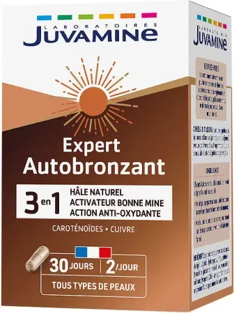 Juvamine Expert Selbstbräuner 3in1 Natürliche Bräune 60 Kapseln