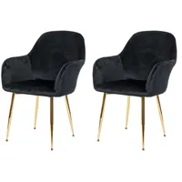 Mendler 2er-Set Esszimmerstuhl HWC-F18, Stuhl Küchenstuhl, Retro Design ~