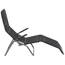 Siena Garden Anco Kippliege 144 x 72,5 x 103,5 cm schwarz klappbar