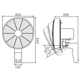 CasaFan Airos Eco Design 45 cm Wandventilator Silber