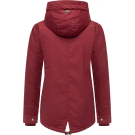 Ragwear Damen, Parka kurzer Mantel warme Winterjacke Parkker Warm YOUMODO Wine Red Gr. XL - XL