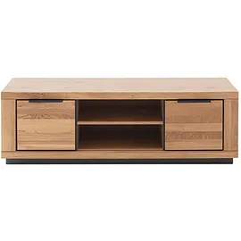 MCA living Lowboard MCA LIVING "Greno TV-Lowboard II", beige (naturfarben), B:163cm H:52cm T:54cm, Holzwerkstoff, Massivholz, Sideboards, Lowboard, durchgehende Lamelle