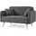 [en.casa] 2-Sitzer Midt 132x70x81 cm Cord Grau
