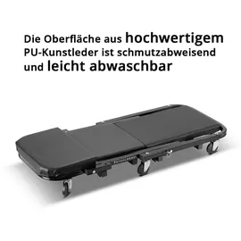 STAHLWERK Werkstatthocker Kunstleder schwarz 2 in 1 bis 150 kg Tragfähigkeit