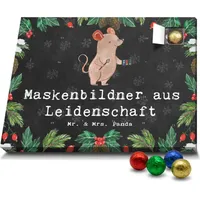 Mr. & Mrs. Panda Schoko Adventskalender Maskenbildner Leidenschaft - Schwarz - Geschenk, Visagist, Kollegin, Eröffnung, Rente, Schokoladen Advents... - Schwarz