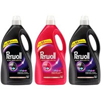 PERWOLL Flüssig-Set 3x 80 Waschladungen (240WL) 2x Black & 1x Color, Feinwaschmittel-Set reinigt sanft und erneuert Farben und Fasern, Waschmittel mit Dreifach-Renew-Technologie
