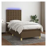 vidaXL Boxspringbett 100 x 200 cm Dunkelbraun