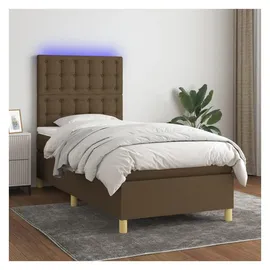 vidaXL Boxspringbett 100 x 200 cm Dunkelbraun