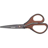 smart by Leviatan Smart 3D175T 3D-Schere für Erwachsene, Schneiderschere Stoffschere Profi, und Papier | Bastelschere Kinder, Kinderschere, braun-schwarzer Kunststoff Griff, 17.5 cm lang
