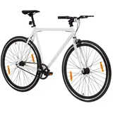 vidaXL Fahrrad mit Festem Gang Weiß und Schwarz 700c 59 cm