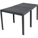 Mojawo Gartentisch 180 x 90 x 74 cm Anthrazit/Schwarz