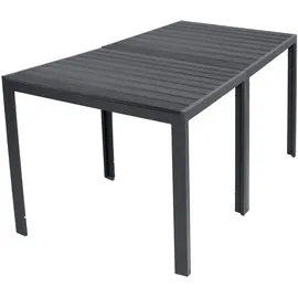Mojawo Gartentisch 180 x 90 x 74 cm Anthrazit/Schwarz