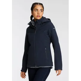 ICEPEAK Softshelljacke "BRENHAM", Damen, Gr. 34, blau (marine), Softshell, Obermaterial: 89% Polyester, 11% Elasthan.