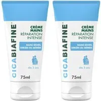 Cicabiafine Crème mains réparation intense 2x75 ml