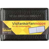 IDENA 11339 - Visitenkartenmappe, für 40 Karten, 10x7 cm, 1 Stück