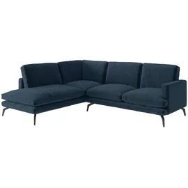 Roller Ecksofa, & grau - Webstoff - Liegefunktion - Staukasten links,