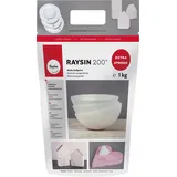 Rayher 3699000 Raysin 200 Gießpulver 1kg, Gießmasse weiß, Reliefgießpulver, lufthärtend und geruchslos, 1 Kg