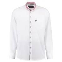 OS-TRACHTEN Herren-Langarmhemd, Slim Fit, weiß 39/40