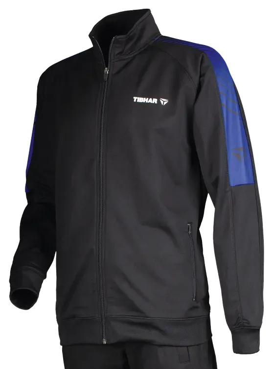 Tibhar Jacke Domino schwarz/blau S - S