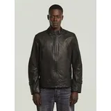 G-Star Biker Lederjacke Schwarz/Petrol S