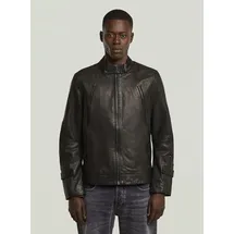 G-Star Biker Lederjacke Schwarz/Petrol S