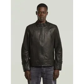 G-Star Biker Lederjacke Schwarz/Petrol S