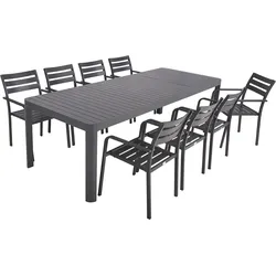 Garten-Essgruppe GARDEN PLEASURE "AMIRA Set 03", schwarz, Sitzmöbel-Sets