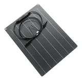 Flexibles Solarpanel 30W 18V, 21,5% hohe Effizienz ETFE monokristallines Solarladegerät IP67 wasserdicht alles schwarz für Autokaravan RV Boot Camper Van Dach Off-Grid