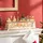 Homcom Weihnachtsdorf Kirche mit integrierter LED-Beleuchtung 45 x 10 x 25 cm beige
