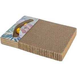 Trixie Kratzpappe mit Spielzeug 38 x 30 cm weiß