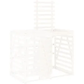 vidaXL Erweiterung für Mülltonnenbox Weiß Massivholz Kiefer