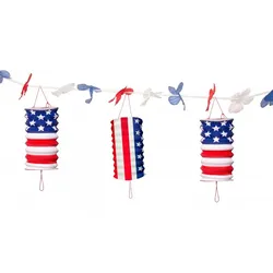 Laternen Girlande USA Party