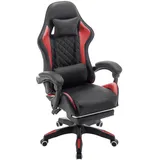 SVITA X-Stream Gamingstuhl mit Fußstütze Chefsessel ergonomisch Rot