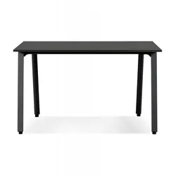 Gerader Schreibtisch AMADEUS aus Holz und Metall | Designer Bürotisch mit großer Arbeitsfläche | Minimalistisches Design | Kadima Design