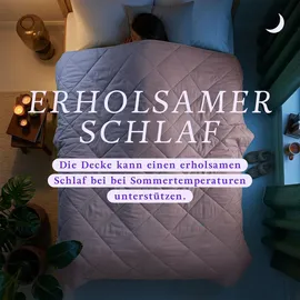 BestLivings Bettdecke Flieder, leichtes Steppbett, Mikrofaser, atmungsaktiv, ohne Bettbezug nutzbar Wärmeklasse 2, auch ideal für Reisen, Camping - Lila
