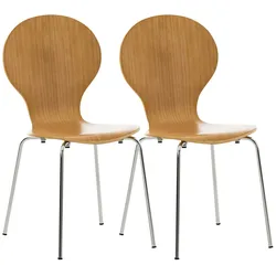 CLP 2x Stapelstuhl DIEGO ergonomisch eiche