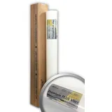 Profhome Vliestapete Malervlies Renoviervlies 160 g PremiumVlies PLUS Glattvlies weiß 25 m2, glatt, matt, einfarbig, unifarben, (Renoviervlies Glattvlies Malervlies, 160-165 g/m2, 1 St., 1 Rolle 25,00 m x 1,00 m / 25,00 m2), glasfaserfrei, atmungsaktiv, rissüberbrückend, überstreichbar weiß