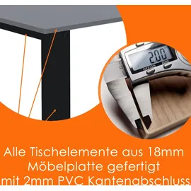 AKKE 60 x 75 x 40 cm grau/schwarz